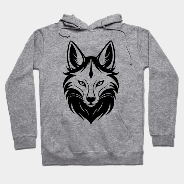 Majestic Fox Head Hoodie by NeverDrewBefore